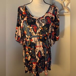 French Connection Multicolor Bohemian Pattern Dress